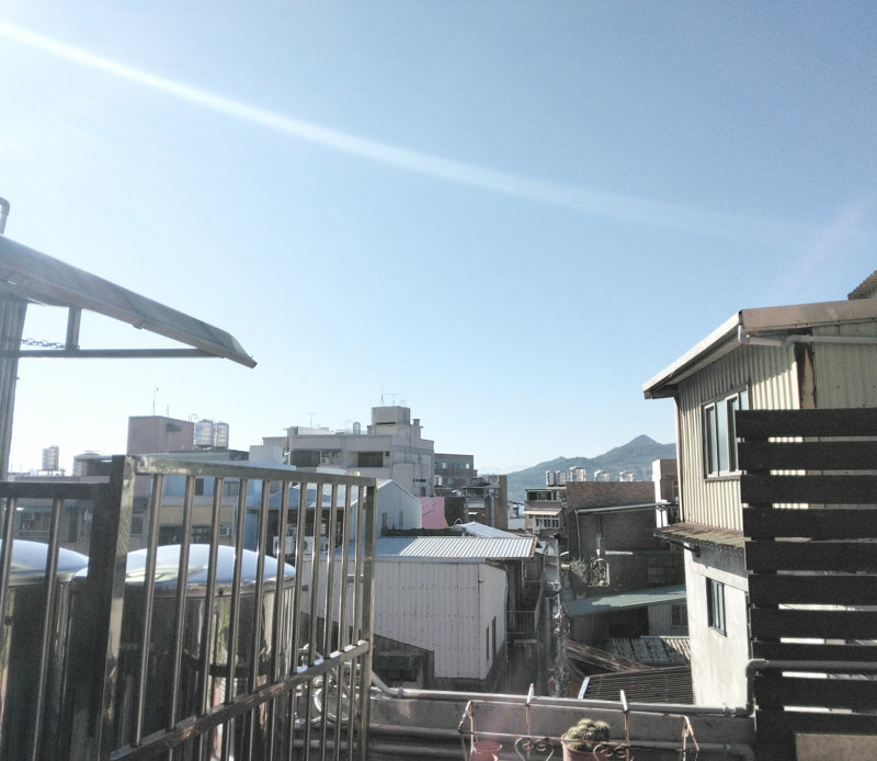 淡水のホステルの屋上から