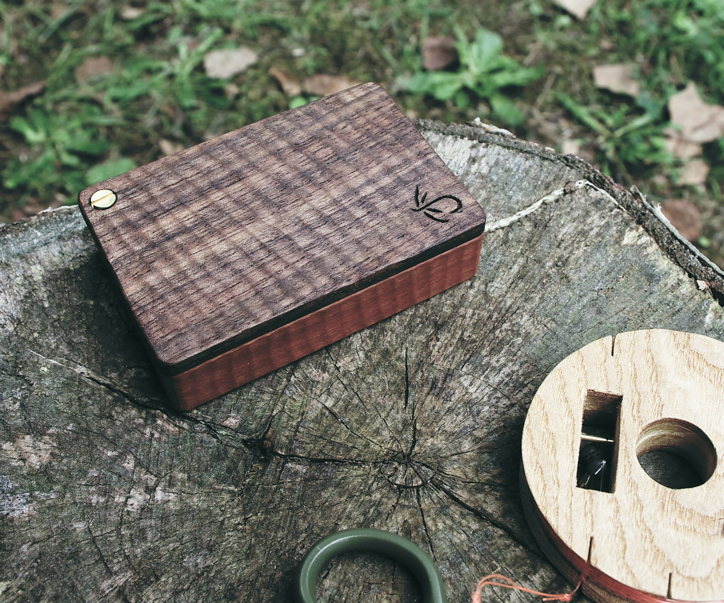 毛ばりのマークが入ったフライケースはとても使いやすい